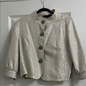 Moschino Cream Textured Jacket